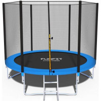 Батут Funfit 8ft (252см) синій з зовнішньою сіткою, код: UT-00000085