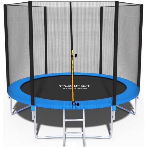 Батут Funfit 8ft (252см) синій з зовнішньою сіткою, код: UT-00000085