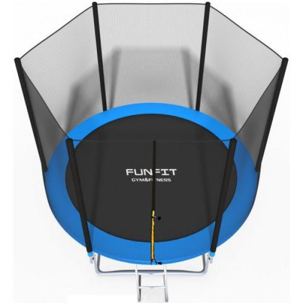 Батут Funfit 8ft (252см) синій з зовнішньою сіткою, код: UT-00000085