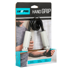 Еспандер кистьовий пружинний LiveUp Bone Crusher 200LB навантаження 90кг, срібний, код: LP8285-200LB