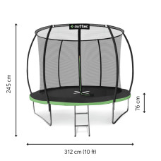Батут Outtec Pumpkin 10FT (3120 мм), чорно-зелений, код: V376581-IN