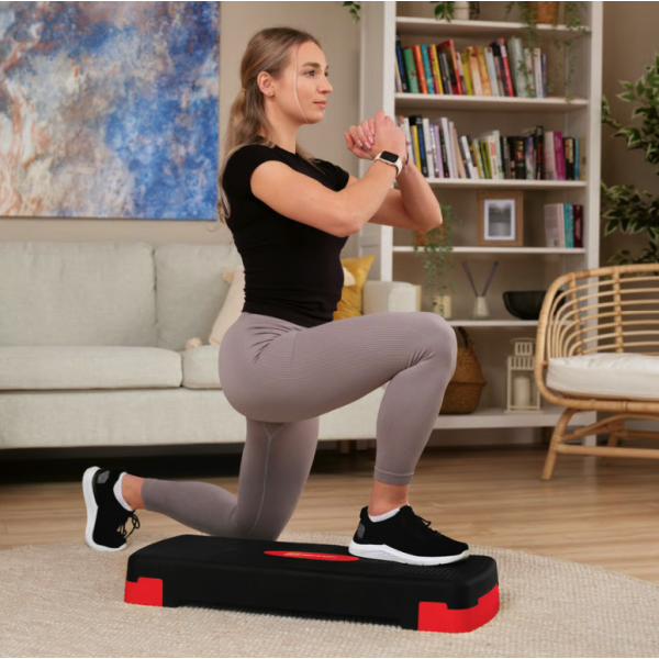 Степ платформа Hop-Sport HS-PP033AS чорно-червона, код: 5902308235328