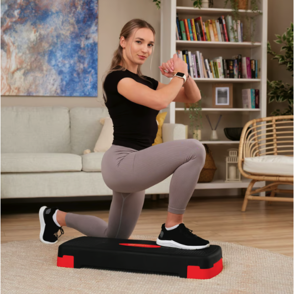 Степ платформа Hop-Sport HS-PP033AS чорно-червона, код: 5902308235328