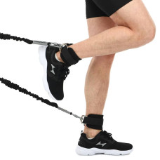 Лямка для ніг Ezous Training Ankle Straps 220x80 мм, 2шт, чорний, код: H-01