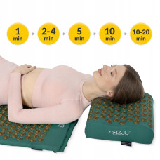 Килимок акупунктурний з подушкою 4Fizjo Ergo Mat XL Аплікатор Кузнєцова Navi Green/Gold, код: P-5907739315083