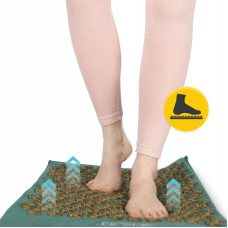 Килимок акупунктурний з подушкою 4Fizjo Ergo Mat XL Аплікатор Кузнєцова Navi Green/Gold, код: P-5907739315083