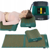 Килимок акупунктурний з подушкою 4Fizjo Ergo Mat XL Аплікатор Кузнєцова Navi Green/Gold, код: P-5907739315083