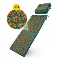 Килимок акупунктурний з подушкою 4Fizjo Ergo Mat XL Аплікатор Кузнєцова Navi Green/Gold, код: P-5907739315083