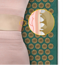 Килимок акупунктурний з подушкою 4Fizjo Ergo Mat XL Аплікатор Кузнєцова Navi Green/Gold, код: P-5907739315083