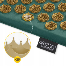 Килимок акупунктурний з подушкою 4Fizjo Ergo Mat XL Аплікатор Кузнєцова Navi Green/Gold, код: P-5907739315083