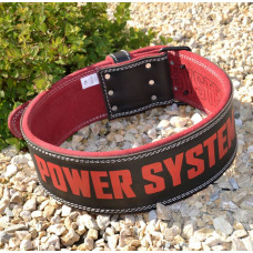 Пояс для важкої атлетики Power System Beast L шкіряний, чорний-червоний, код: PS-3830_L_Black-Red