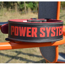 Пояс для важкої атлетики Power System Beast L шкіряний, чорний-червоний, код: PS-3830_L_Black-Red