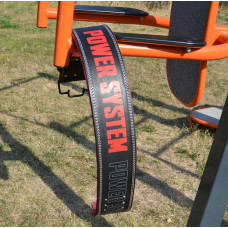 Пояс для важкої атлетики Power System Beast L шкіряний, чорний-червоний, код: PS-3830_L_Black-Red