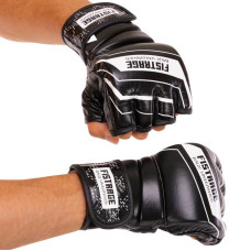 Рукавиці для змішаних єдиноборств MMA Fistrage L, чорний, код: VL-4296_LBK