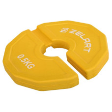 Блини диски змінні гумові Zelart Rubber Change Plates 0,5 кг, жовтий, код: TA-1692-0_5