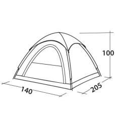 Намет двомісний EasyCamp Comet 200 Rustic Green (120404), код: 929564-SVA