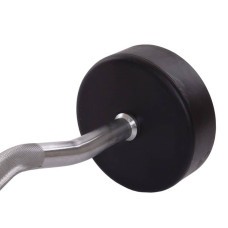 Штанга фіксована вигнута обрезиненная Zelart Rubber Coated Barbell 30 кг, код: TA-2687-30-S52