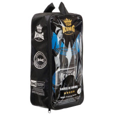 Рукавички боксерські Top King шкіра, 12oz, чорний-синій, код: TK0363_12BL