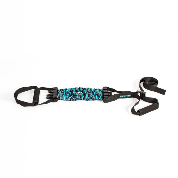 Еспандер LivePro Pull-Up Auxiliary Belt 60x120x400 мм, синій, код: 6951376150438