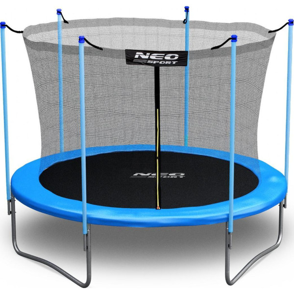 Батут Neo-Sport NS-10W181 з внутрішньою сіткою 10 фуітв 312 см, блакитний, код: 5902854517022-IN