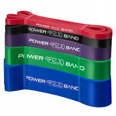 Еспандер-петля 4FIZJO Power Band 6-46 кг резина для фітнесу і спорту, набір 5 шт Mix, код: P-5907222931561