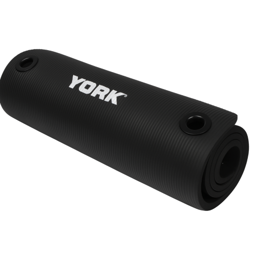 Мат для фітнесу з отворами York Fitness NBR 1см чорний, код: 0014961860214