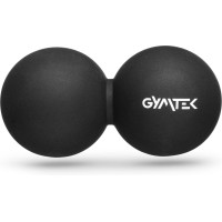 Масажний м'яч Gymtek 63 мм подвійний чорний, код: 5907766660231