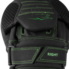 Лапи боксерські PowerPlayPro Carbon Ultra Series PU (пара), чорний-зелений, код: PP_3044_Bl/Green