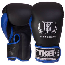 Рукавички боксерські Top King Reborn шкіряні 14 унцій, чорний-червоний, код: TKBGRB-01_14R-S52