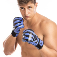 Рукавички для змішаних єдиноборств MMA Zelart розмір S, синій-чорний, код: BO-1395_SBLBK
