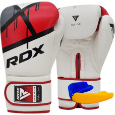 Боксерські рукавиці RDX F7 Ego 16 унцій, білий-червоний, код: BGR-F7R-16oz