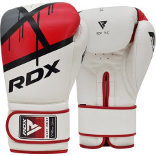 Боксерські рукавиці RDX F7 Ego 16 унцій, білий-червоний, код: BGR-F7R-16oz