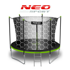 Батут Neo-Sport з внутрішньою сіткою 8 футів 252 см, чорно-зелений, код: NS-08W231-IN