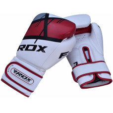 Боксерські рукавиці RDX F7 Ego 14 унцій, білий-червоний, код: BGR-F7R-14oz