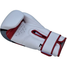 Боксерські рукавиці RDX F7 Ego 14 унцій, білий-червоний, код: BGR-F7R-14oz