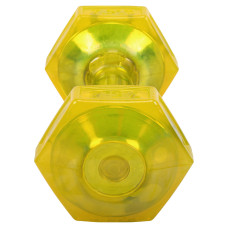 Гантель для фітнесу з TPU покриттям Zelart Jelly Urethane Coated Dumbbells 1х3,4кг, жовтий, код: TA-2946-7_5LB-S52