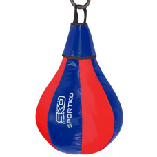 Груша підвісна SportKo 500х240 мм, 5 кг, червоний-сірий, код: GP-1_RGR-S52