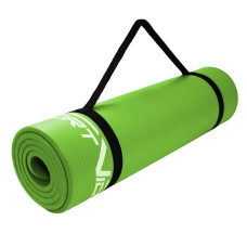 Килимок для йоги та фітнесу SportVida NBR 1800x600x10 мм, салатовий, код: SV-HK0248