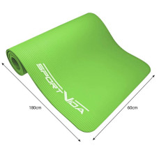 Килимок для йоги та фітнесу SportVida NBR 1800x600x10 мм, салатовий, код: SV-HK0248