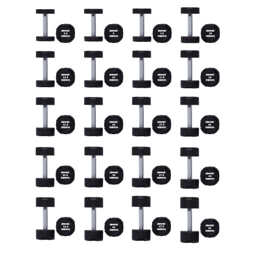 Гантельний ряд Hammer Strength TPU 2.5-50 кг (20 пар), 1050 кг, код: 523473-AX