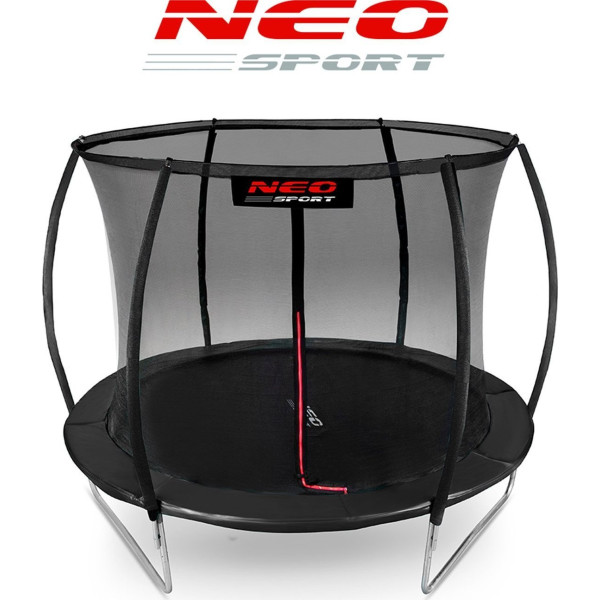 Батут Neo-Sport з внутрішньою сіткою 10 футів 312 см, чорний, код: 5903890612863-IN