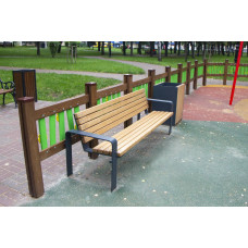 Урна InterAtletika 471х430х720 мм, код: LP203.1-SM