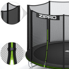 Садовий батут Zipro Jump Pro із зовнішньою сіткою 8FT 252 см, зелений-чорний, код: M-979602-IN