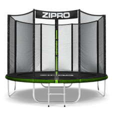 Садовий батут Zipro Jump Pro із зовнішньою сіткою 8FT 252 см, зелений-чорний, код: M-979602-IN