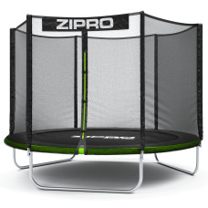 Садовий батут Zipro Jump Pro із зовнішньою сіткою 8FT 252 см, зелений-чорний, код: M-979602-IN