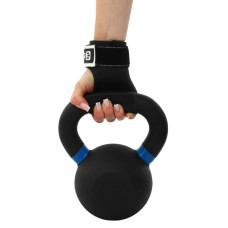 Накладки для підтягування та тяги Ezous Hand Grip Strong Friction 2 шт, чорний-білий, код: D-12