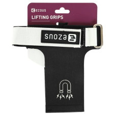 Накладки для підтягування та тяги Ezous Hand Grip Strong Friction 2 шт, чорний-білий, код: D-12