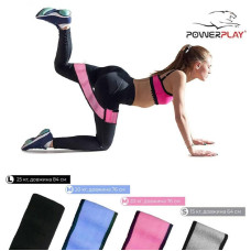 Гумка для фітнесу тканинна PowerPlay Medium M (d_76cm) блакитний, код: PP_4111_Blue_M