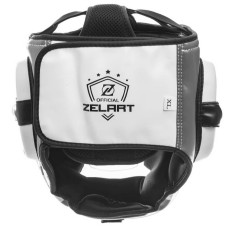 Шолом для єдиноборств з прозорою маскою Zelart XL, чорний-білий, код: BO-1360_XLW-S52