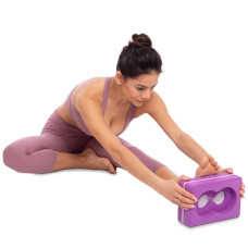 Блок для йоги FitGo 230х150х75 мм фиолетовий, код: FI-5163_V